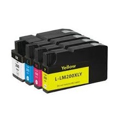 Tinteiro Compatível 200XLY Amarelo Lexmark 32ML Pro4000C Pro5000T-1.6K14L0200